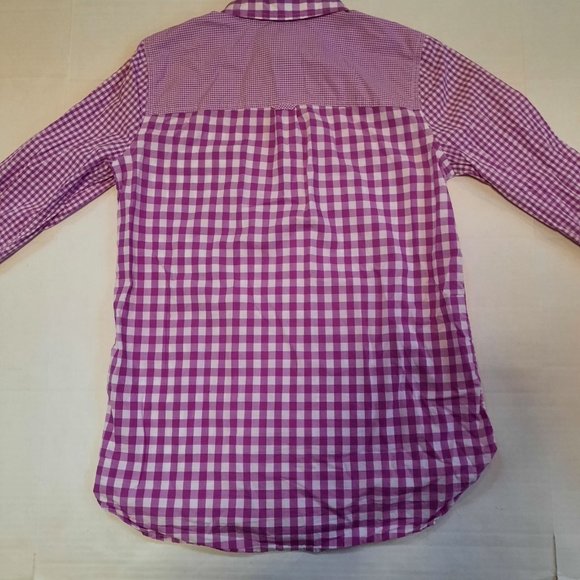 J.Crew Womens Lilac Gingham Plaid Button Up 4 - Picture 2 of 5